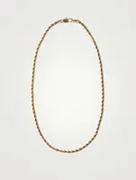 Inch 14K Gold Plated Rope Chain Necklace