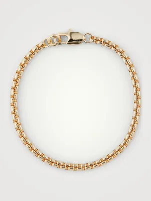 14K Gold Plated Box Chain Bracelet