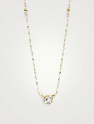 Bonheur 14K Gold Birthstone Necklace With Topaz