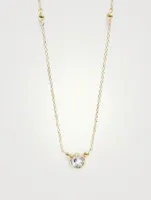 Bonheur 14K Gold Birthstone Necklace With Topaz