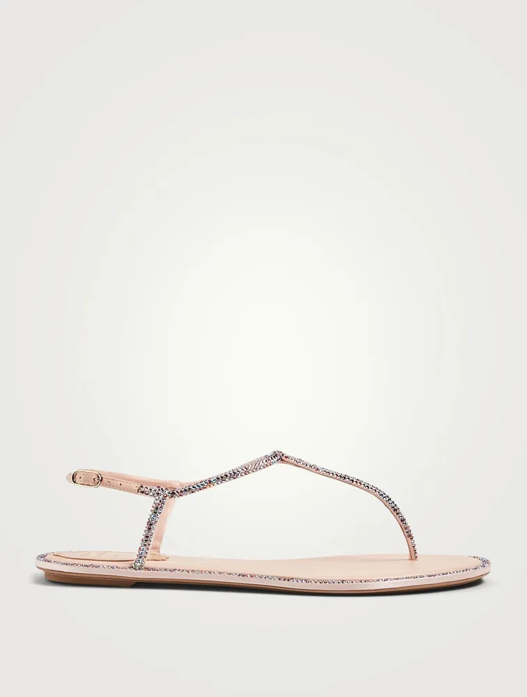 Diana Flip Crystal Satin Thong Sandals