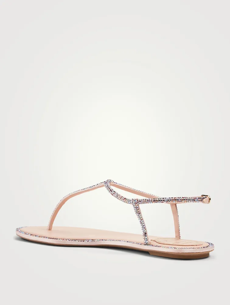 Diana Flip Crystal Satin Thong Sandals