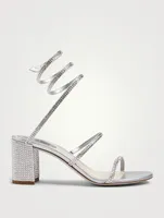 Cleo 65 Crystal Satin Coil Heeled Sandals