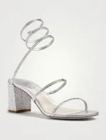 Cleo 65 Crystal Satin Coil Heeled Sandals