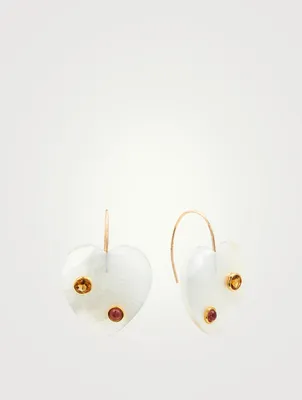 Mi Amor Mother Of Pearl Earrings