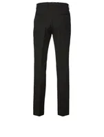 Wool Gabardine Pants With Slashed Detail