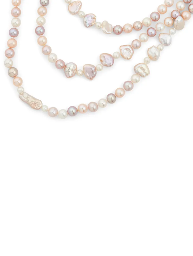 Multicolour Pearl Rope Necklace