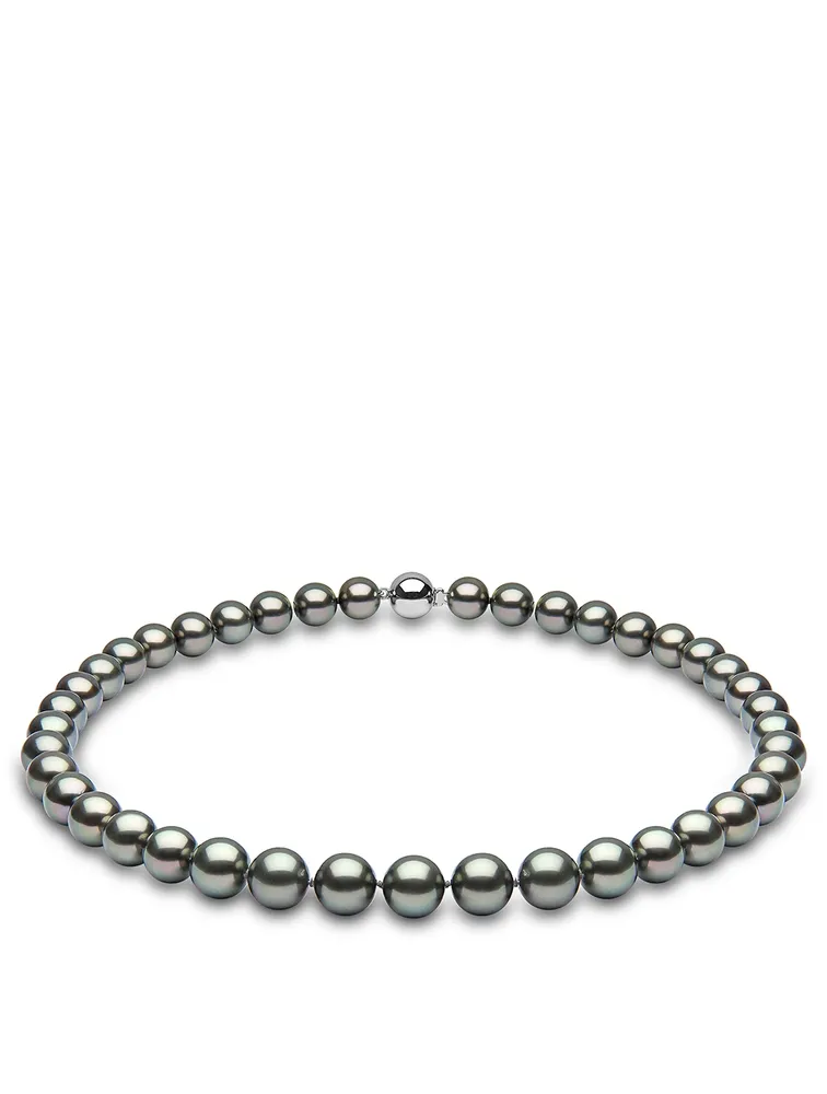 Classic 18K White Gold Tahitian Pearl Necklace