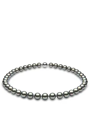 Classic 18K White Gold Tahitian Pearl Necklace