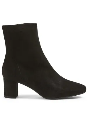 Britney Suede Heeled Ankle Boots