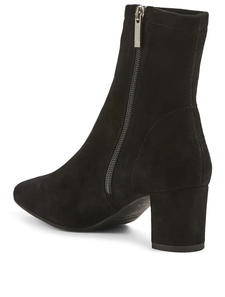 Britney Suede Heeled Ankle Boots