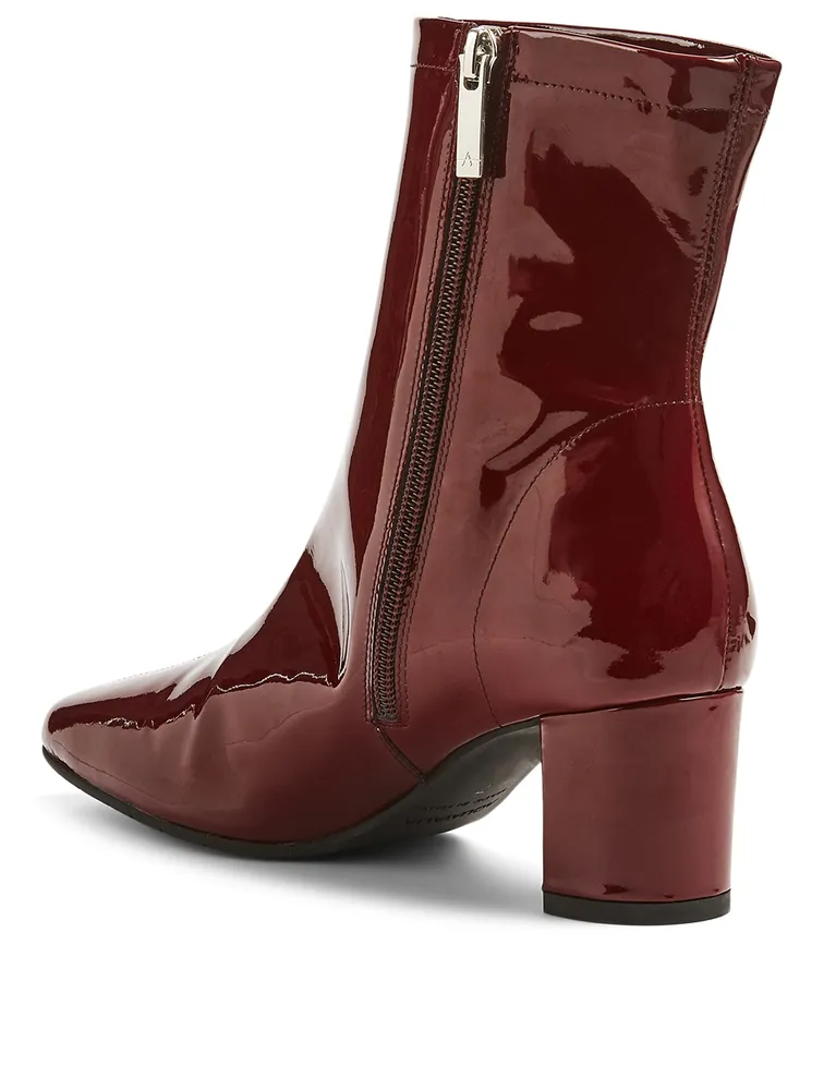 Britney Patent Leather Heeled Ankle Boots