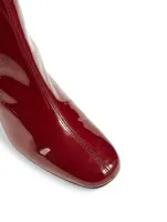 Britney Patent Leather Heeled Ankle Boots