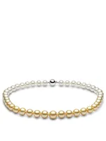 Classic 18K White Gold Australian And Indonesian South Sea Pearl Necklace