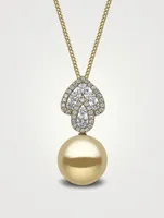 Aurelia 18K Gold Pendant Necklace With Indonesian South Sea Pearl And Diamonds