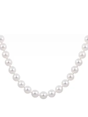 Classic 18K White Gold Australian South Sea Pearl Necklace With Diamonds