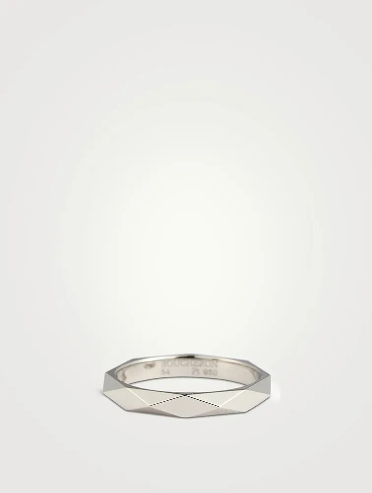 Facette Platinum Wedding Band