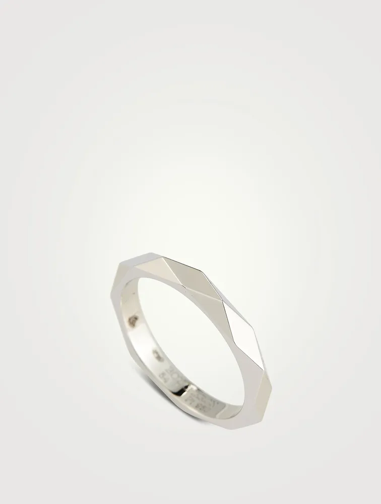 Facette Platinum Wedding Band