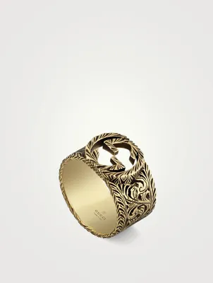 18K Gold Ring With Interlocking G