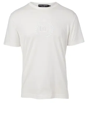 Cotton T-Shirt With Logo Crest