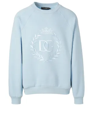 Cotton-Blend Sweatshirt With Logo Crest