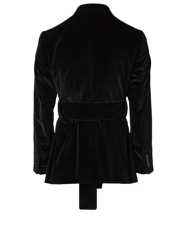 Velvet Jacket With Belt