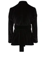 Velvet Jacket With Belt