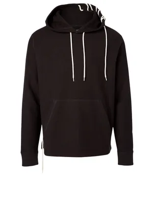 Cotton-Blend Laced Hoodie