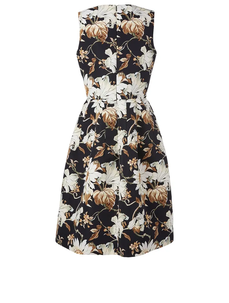 Sleeveless Cocktail Dress Daisy Print