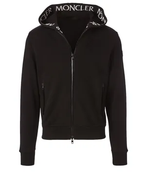 Zip Hoodie With Grosgrain Logo