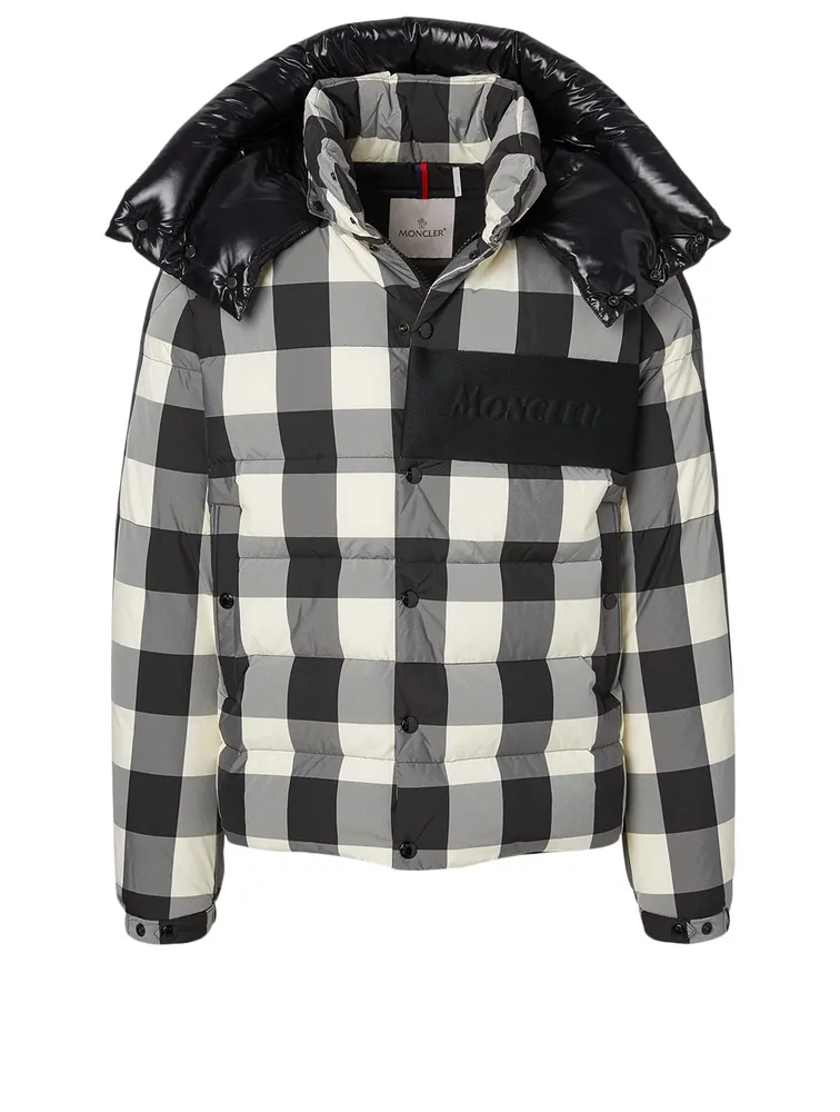 Aubrac Down Jacket Plaid Print