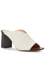 Laterza Leather Heeled Mule Sandals