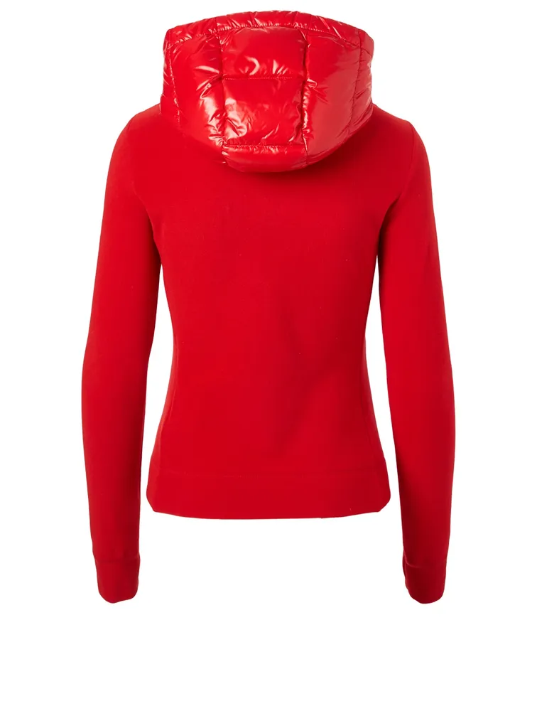 Quilted Down Jacket With Hood