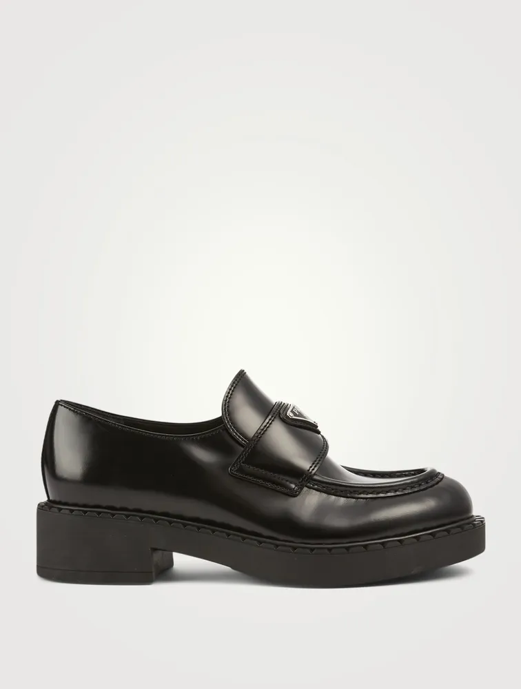 Chocolate Brushed Leather Loafers