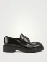 Chocolate Brushed Leather Loafers