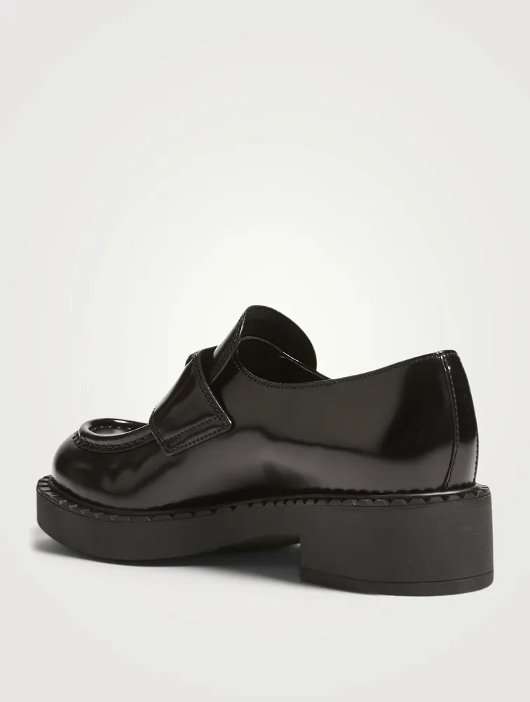 Chocolate Brushed Leather Loafers