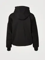 Fuzzy Zip Cardigan With Hood
