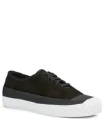 Suede Sneakers With Rubber Cap Toe