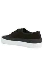 Suede Sneakers With Rubber Cap Toe