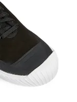 Suede Sneakers With Rubber Cap Toe
