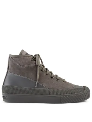 S.I. Compass Suede And Leather High-Top Sneakers