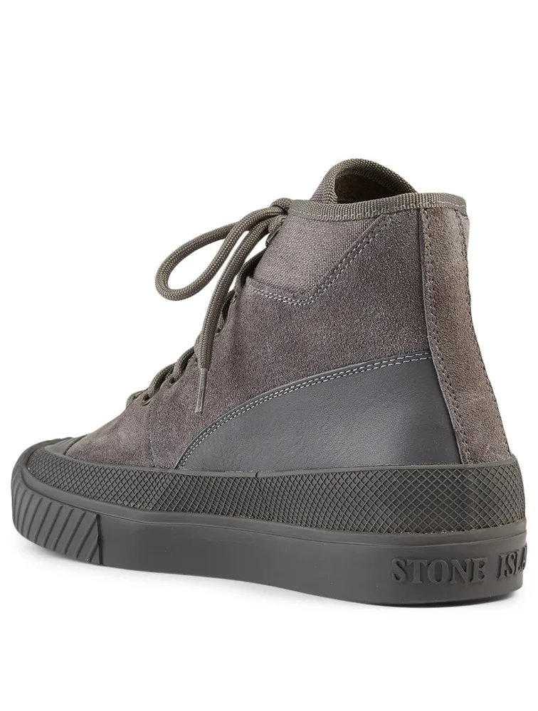 S.I. Compass Suede And Leather High-Top Sneakers