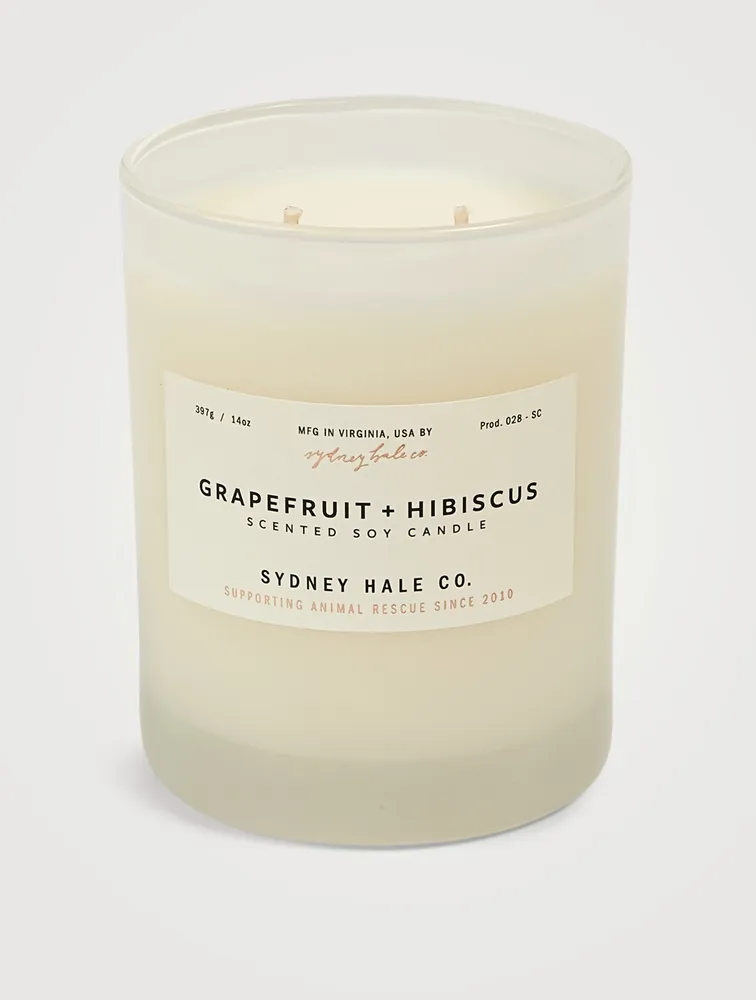 Grapefruit Hibiscus Scented Soy Candle