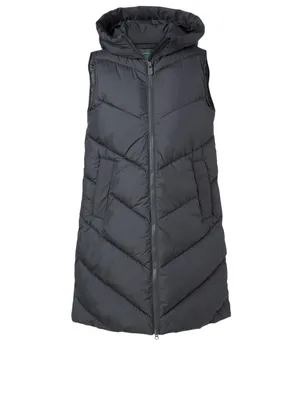 Recycled Long Puffer Vest
