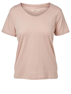 Organic Cotton Jersey V-Neck T-Shirt