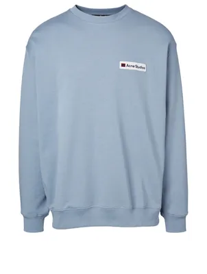 Cotton Sweatshirt With Logo Patch