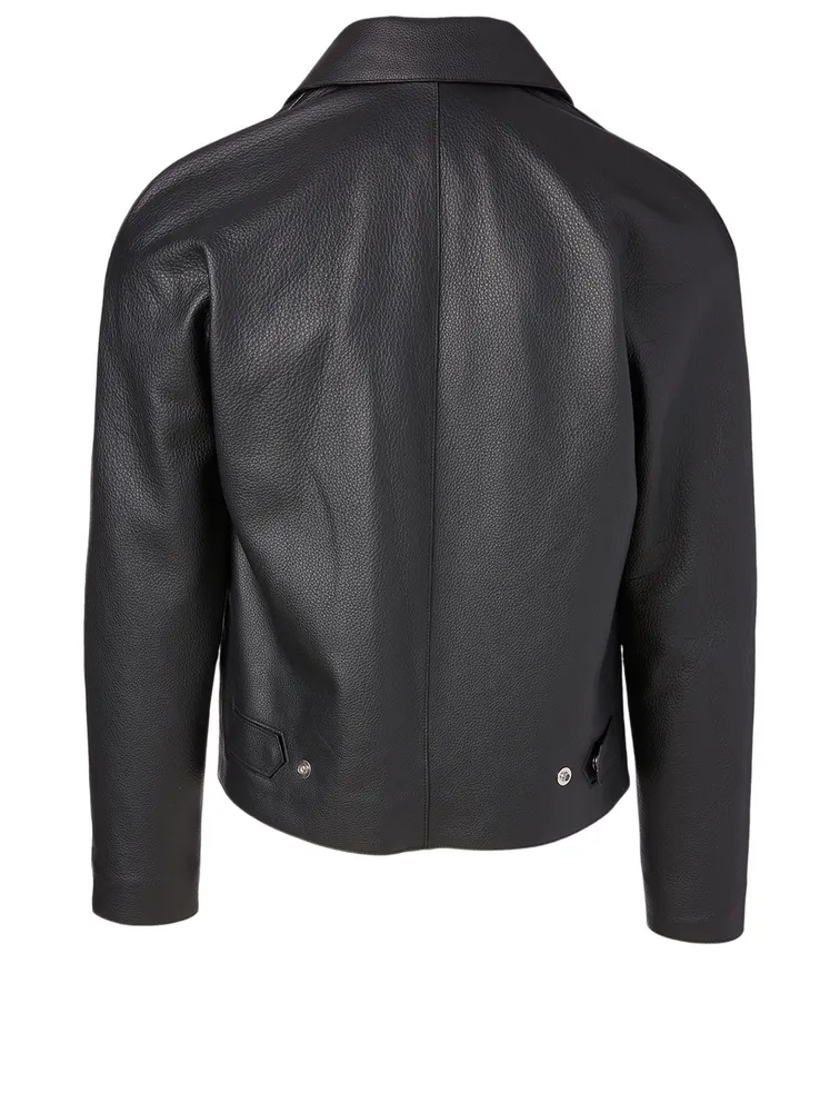 Leather Blouson Jacket