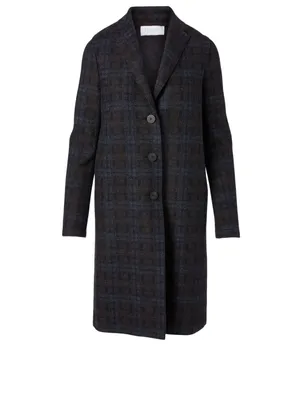 Wool And Cashmere Overcoat Tartan Print
