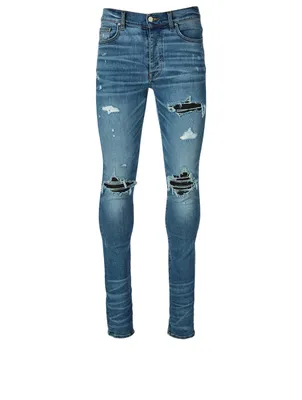 MX1 Skinny Jeans With Leather Patches