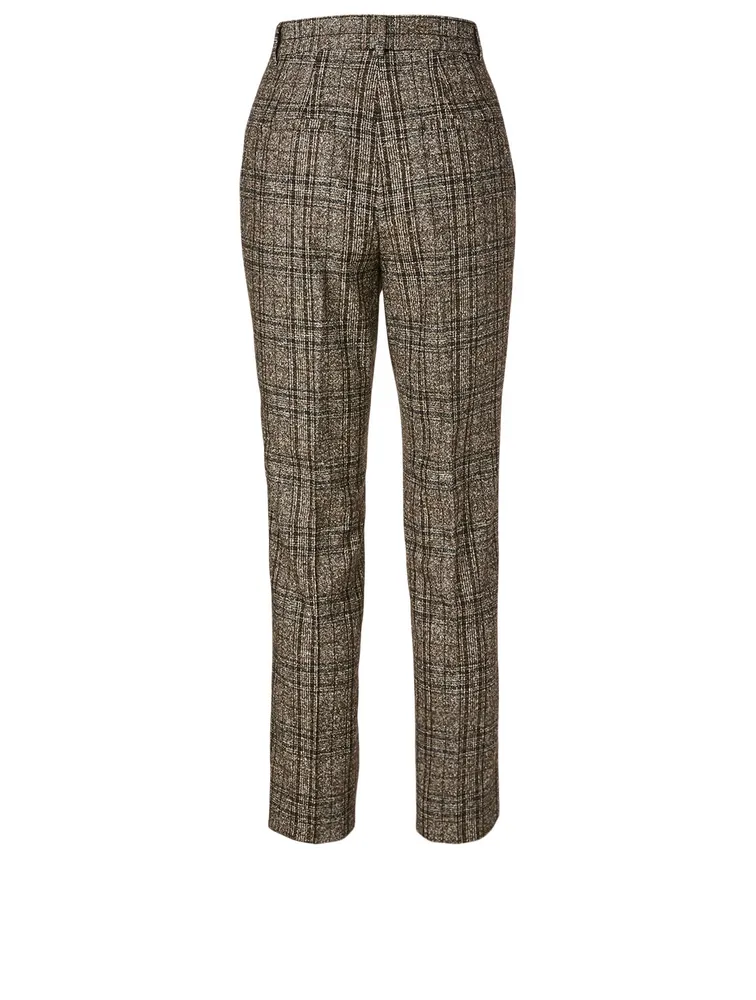 Alpaca And Cotton Tartan Pants